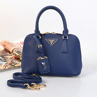 2014 Prada Saffiano Leather mini Two Handle Bag BN0826 royablue for sale